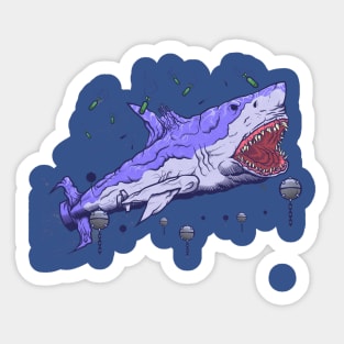 Submarine shark Sticker